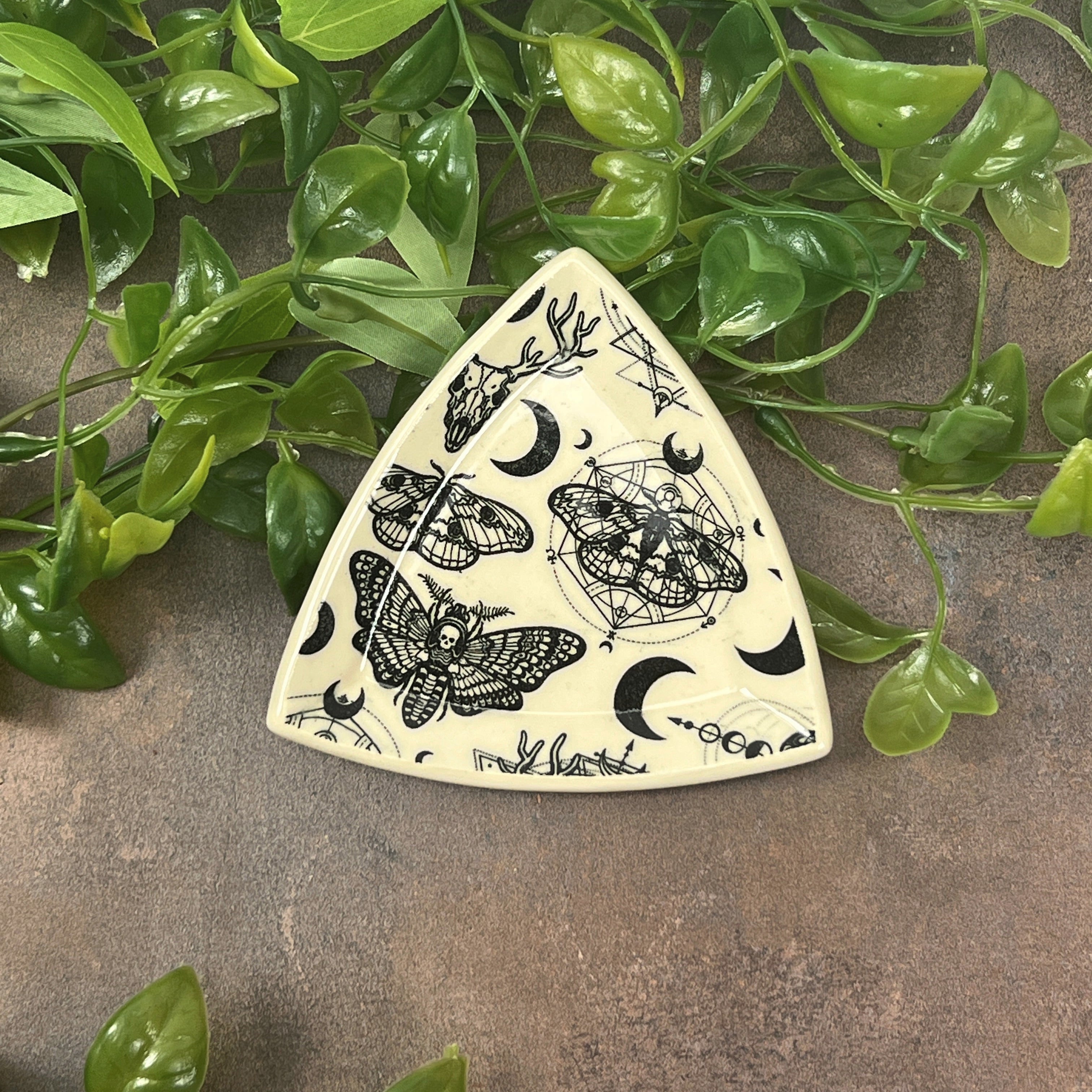 Moth Moon Triangle Plate