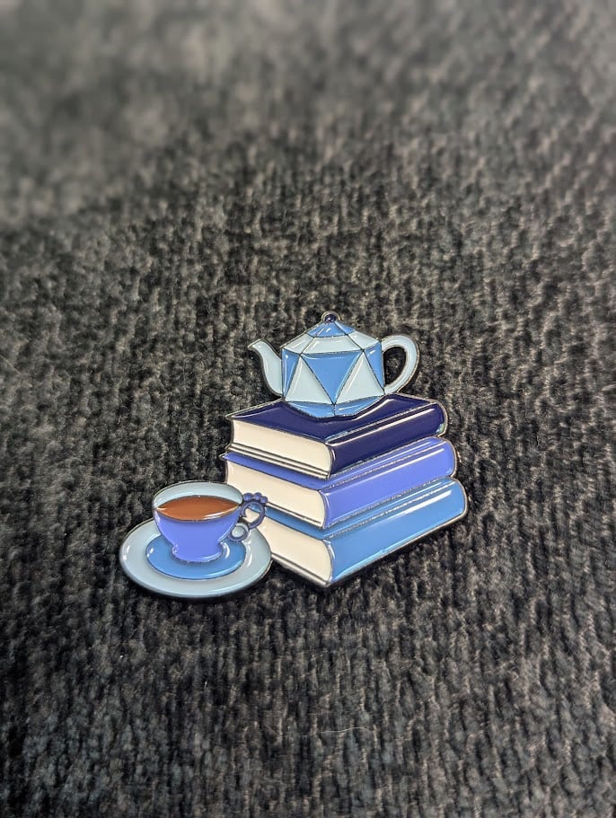 Bookish Teatime Pin - Gen Con 2025 Pin Bazaar Pin