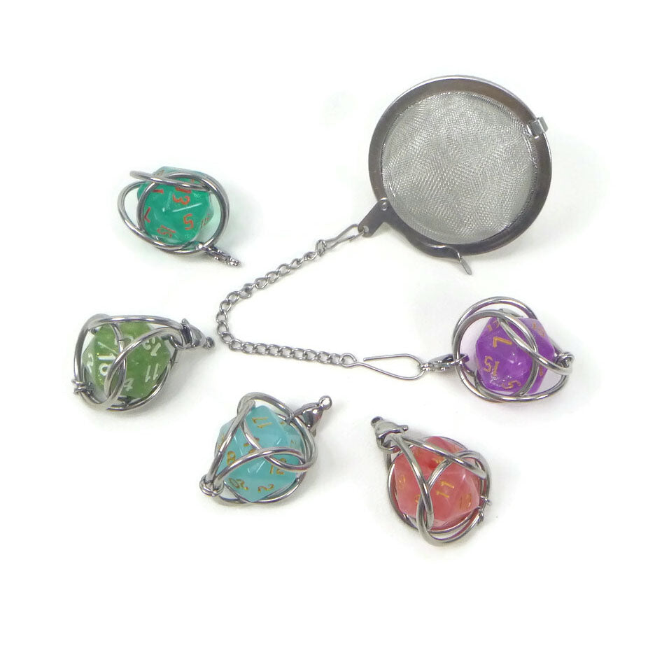 *Random d20 Chainmail Tea Infuser (Choose your Color!)