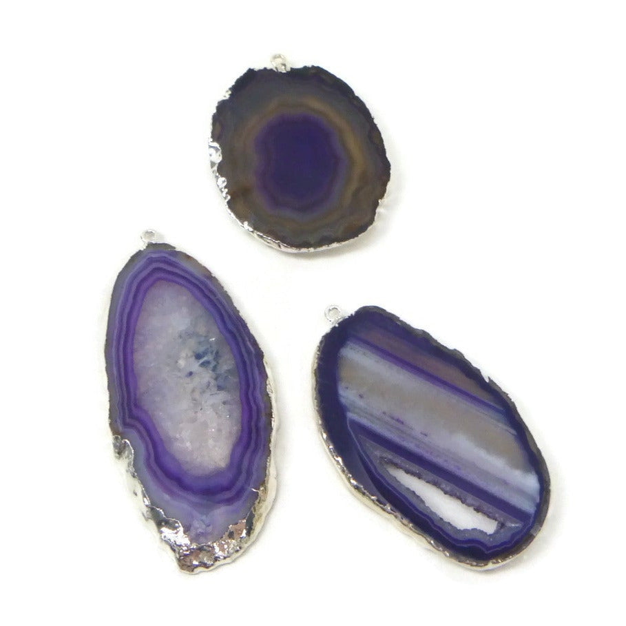 Tea Infuser with Dyed Agate Slice Charm (choose your color!)