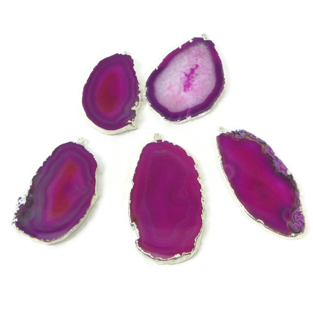 Tea Infuser with Dyed Agate Slice Charm (choose your color!)