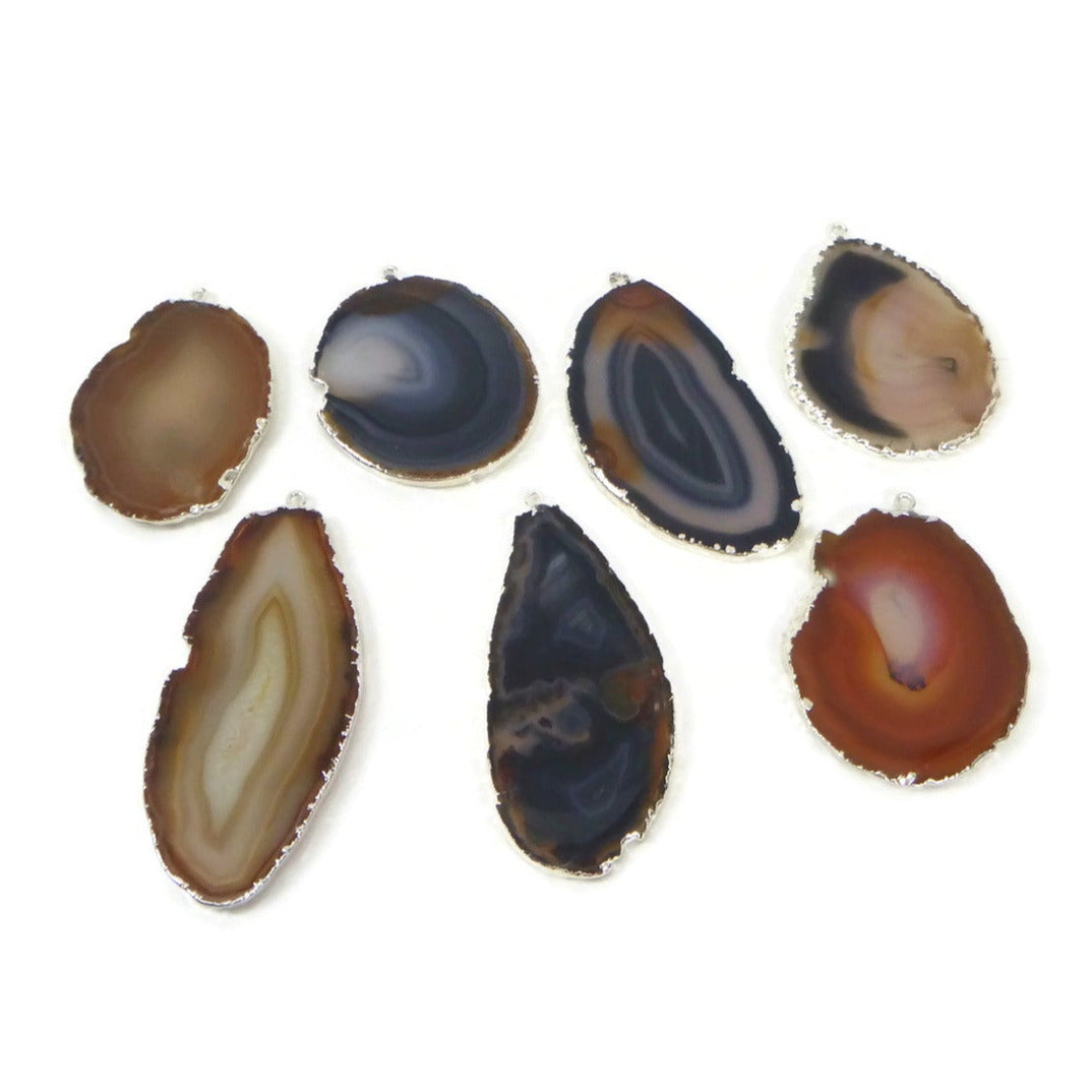 Tea Infuser with Dyed Agate Slice Charm (choose your color!)