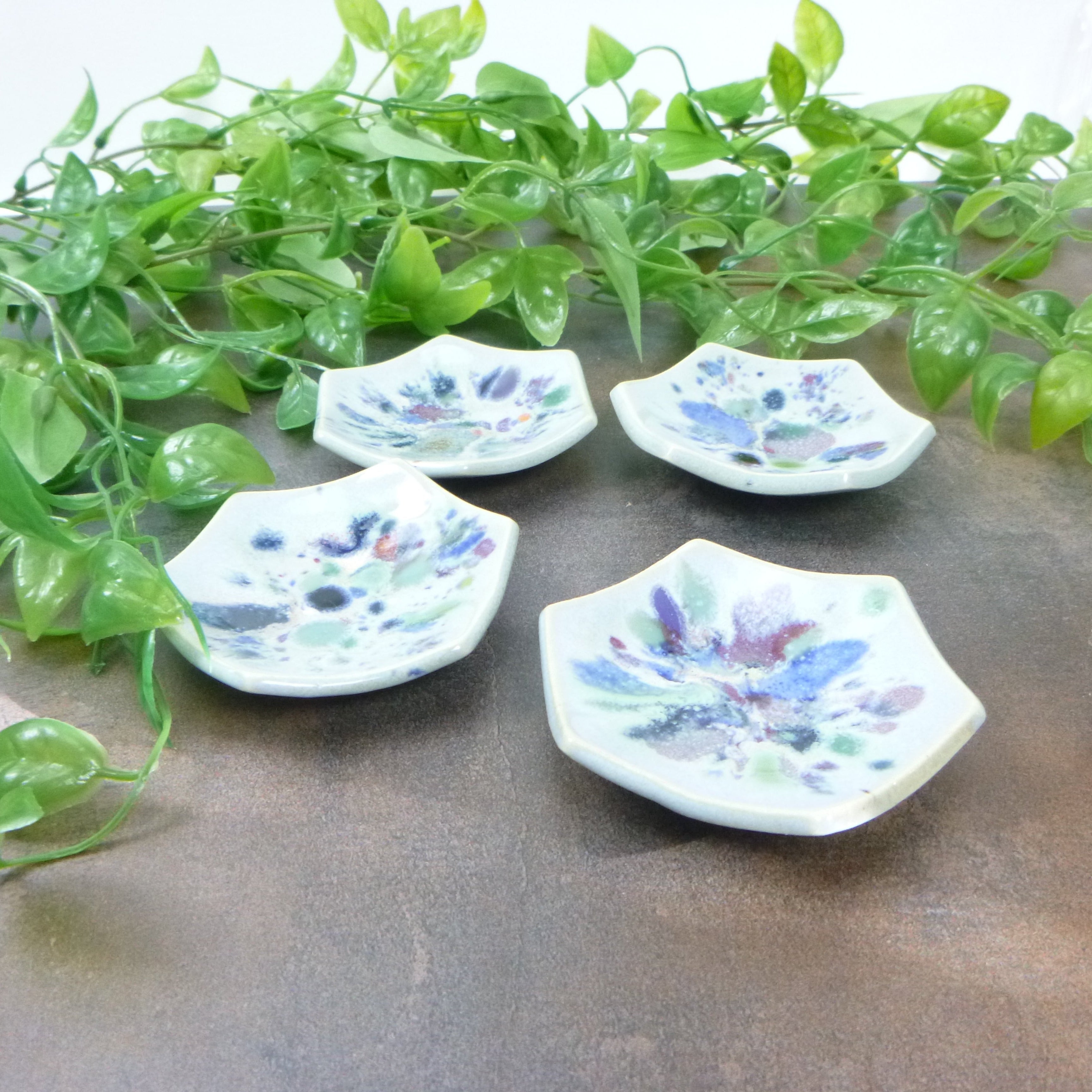 Blue Speckled Hexagon Trivet