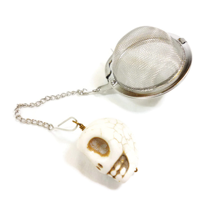 Tea Infuser with Skull Charm (Choose your color!)