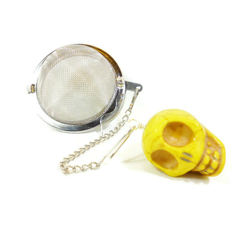 Tea Infuser with Skull Charm (Choose your color!)