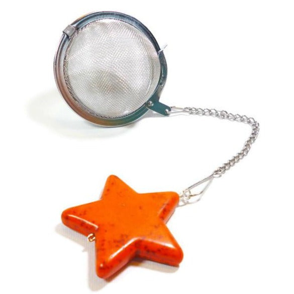 Tea Infuser with Orange Star Charm