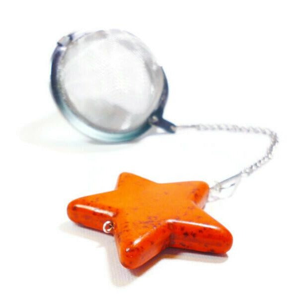 Tea Infuser with Orange Star Charm