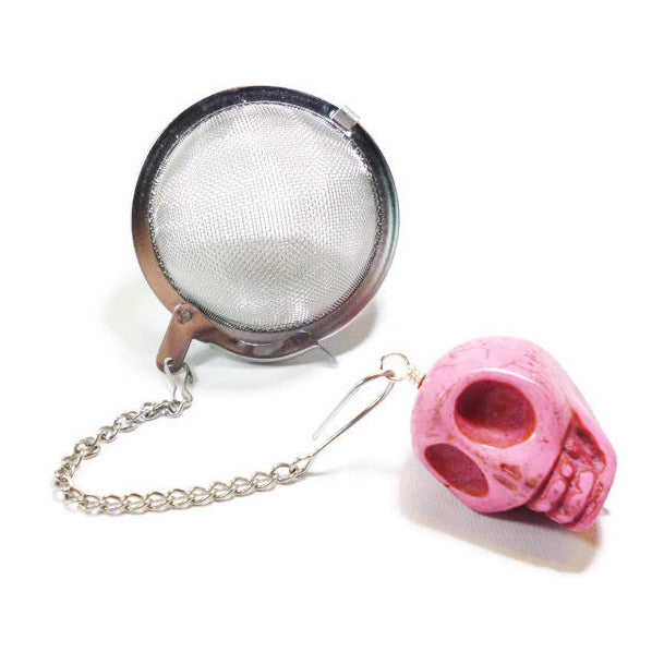 Tea Infuser with Skull Charm (Choose your color!)
