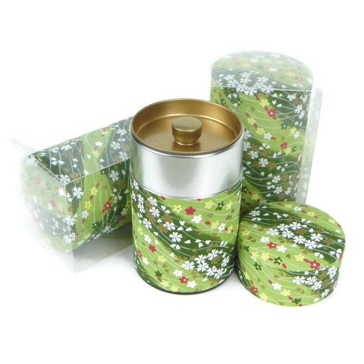 Dark Green Washi Paper Canister - 3.5oz