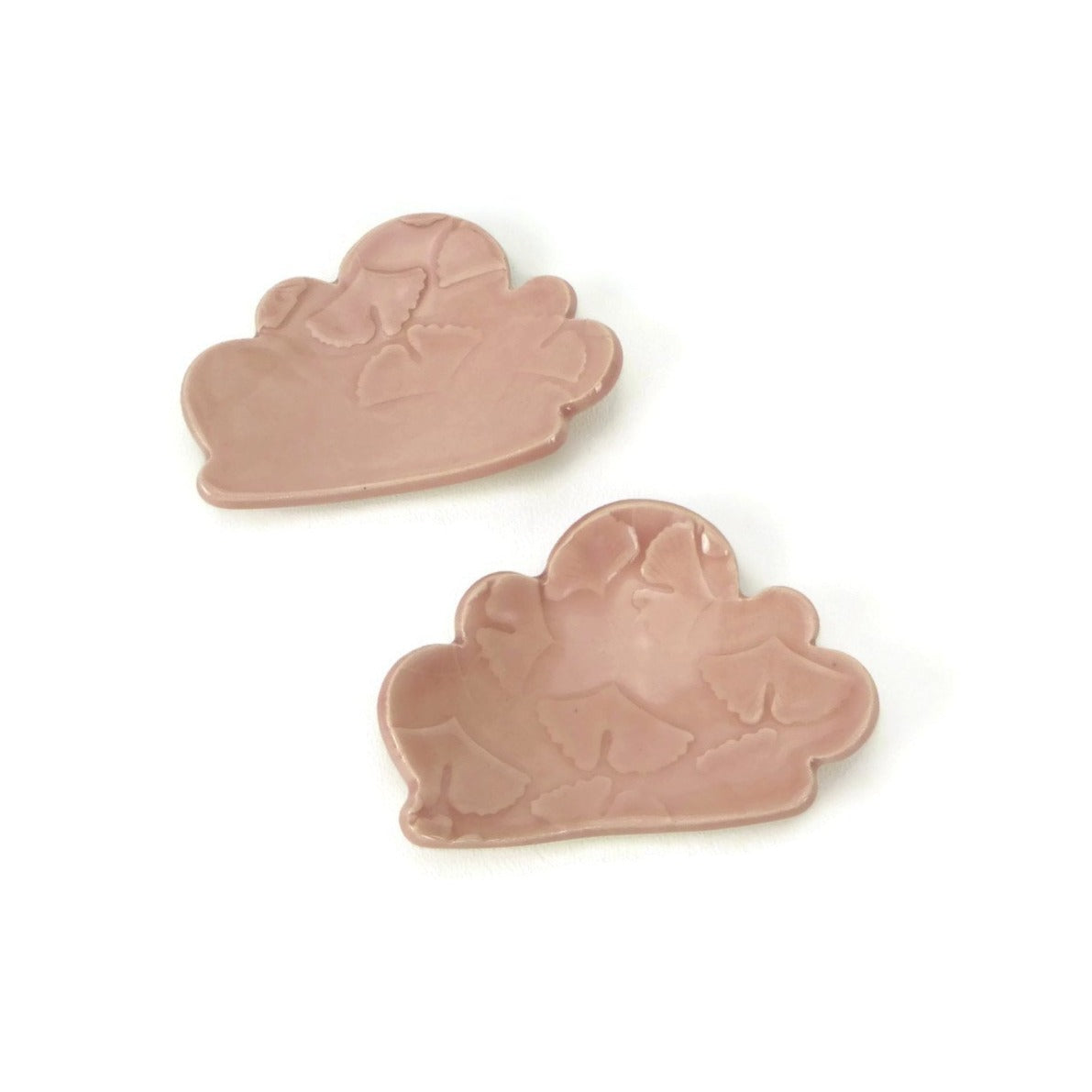 Cherry Blossom Cloud Shaped Trivet with Ginkgo Patterning