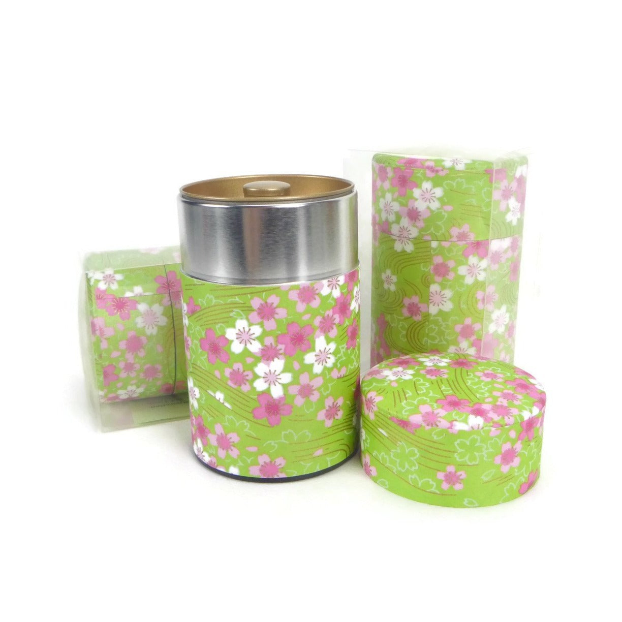 Pink and Green Floral Canister - 3.5oz