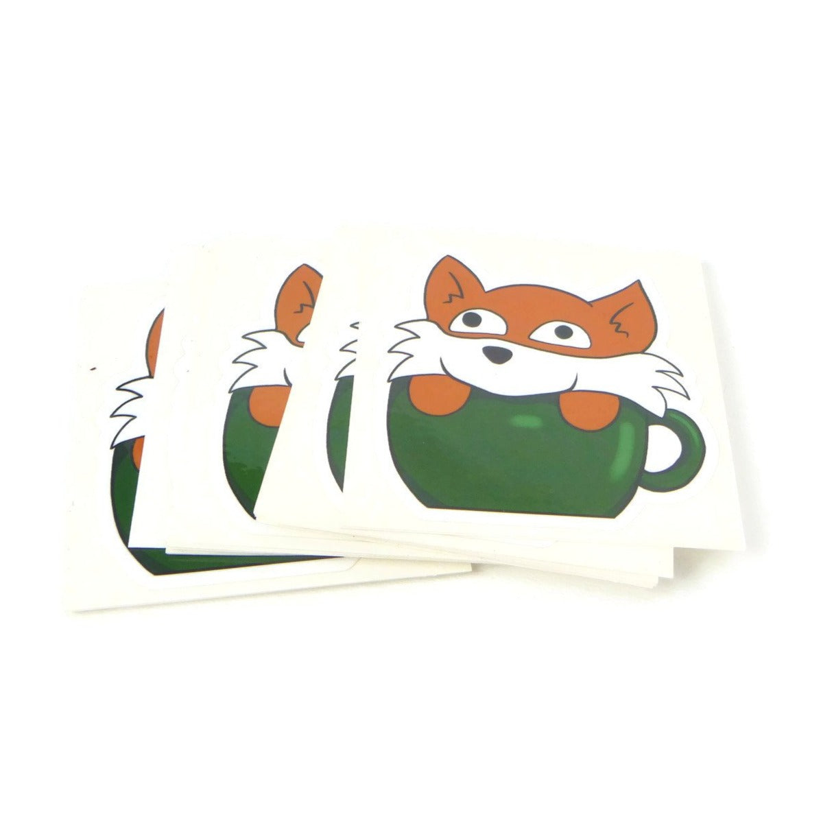 Fox in a Teacup Sticker
