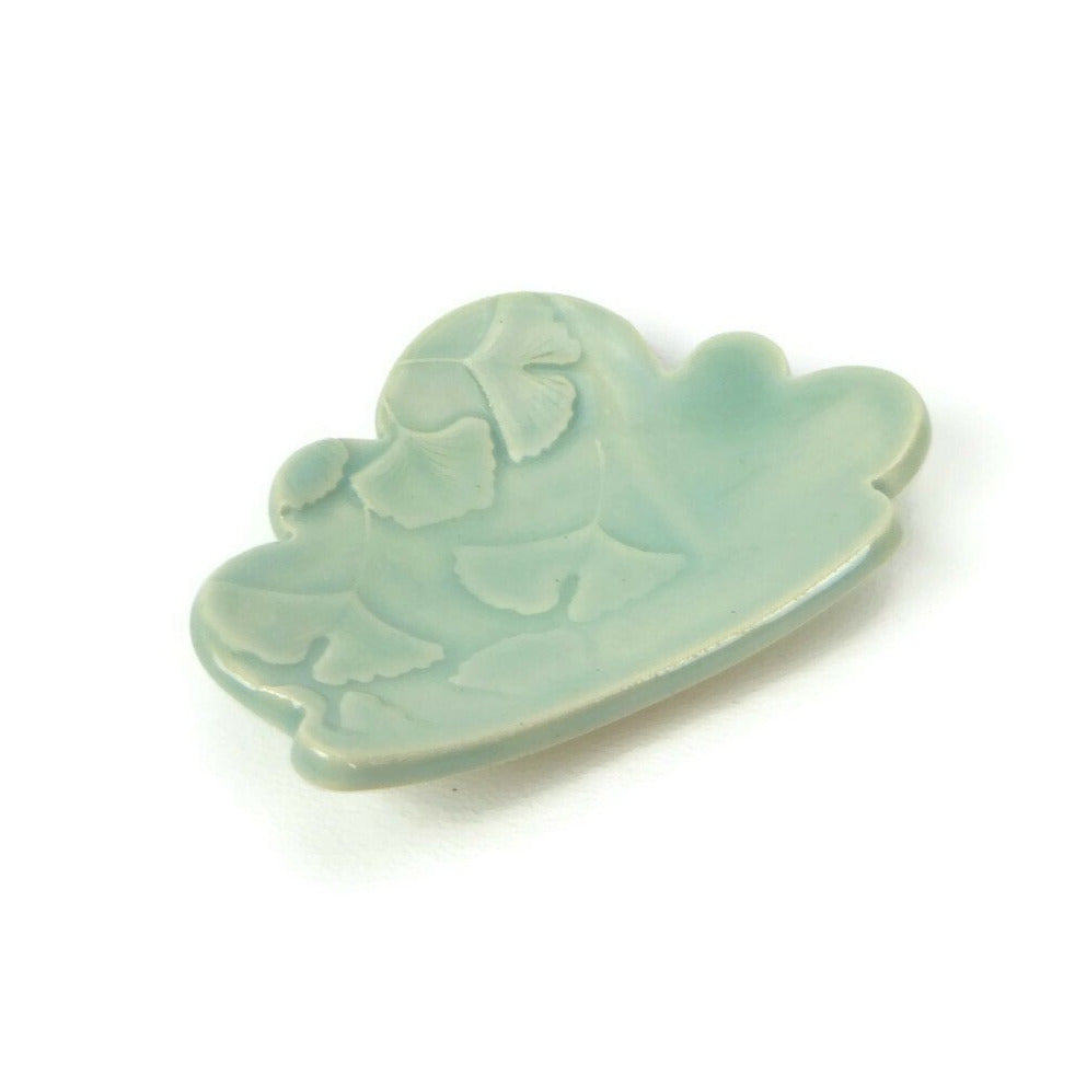 Aqua Cloud Shaped Trivet with Ginkgo Texture