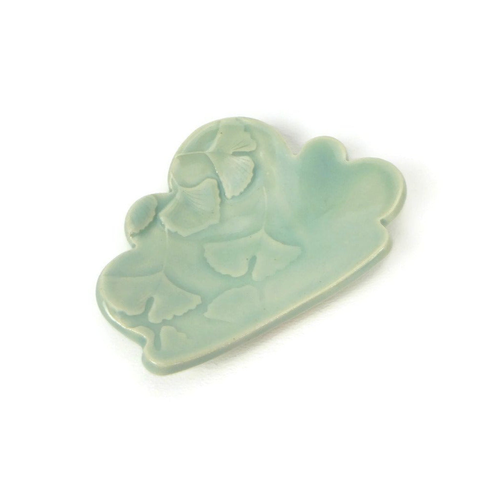 Aqua Cloud Shaped Trivet with Ginkgo Texture