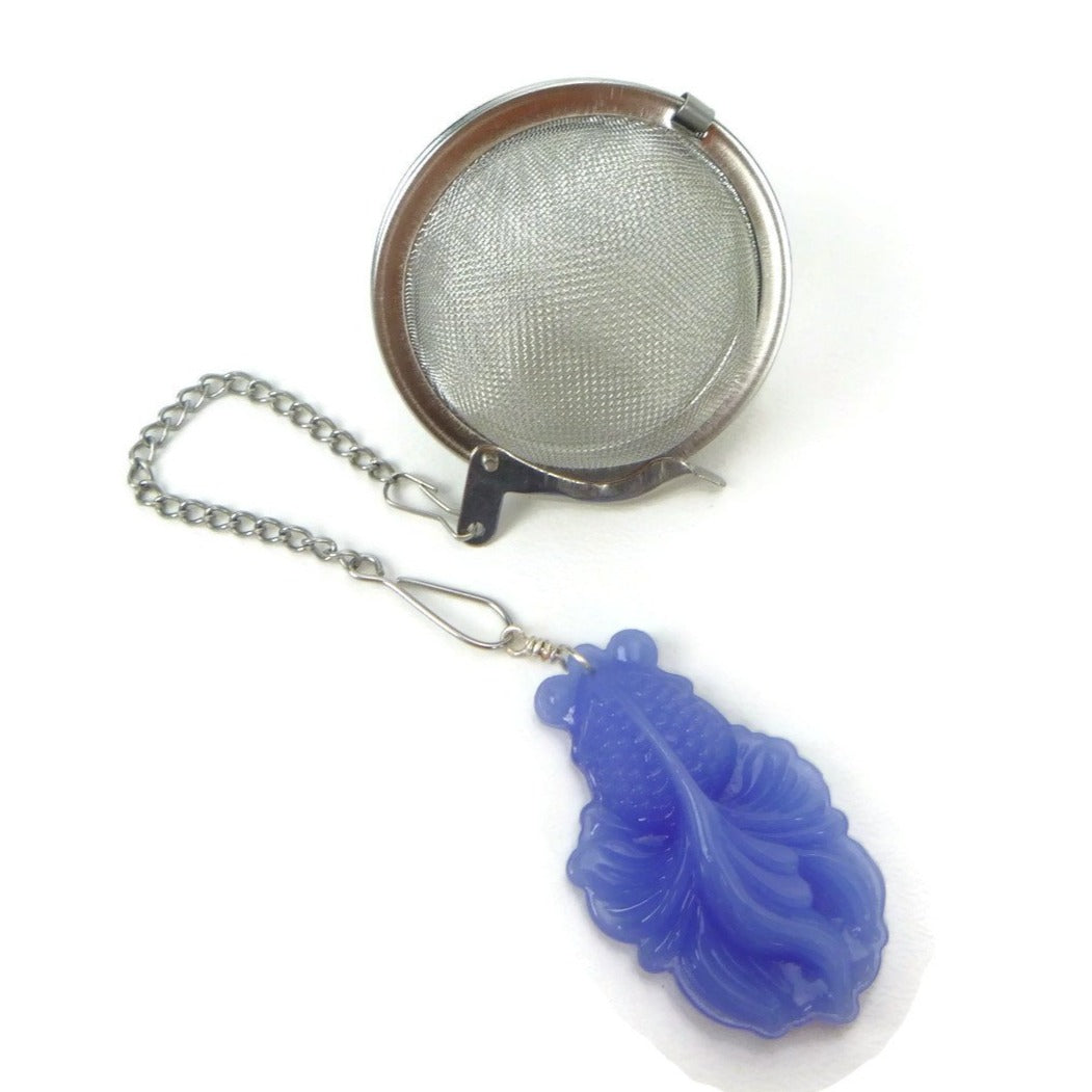 Tea Infuser with Blue Goldfish Charm