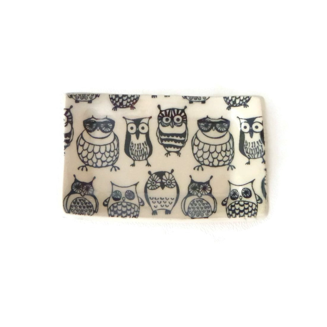 Owl Patterned Rectangular Trivet (Multiple Colors)