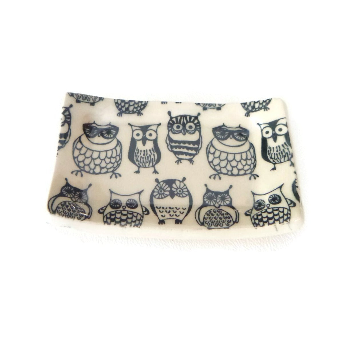 Owl Patterned Rectangular Trivet (Multiple Colors)