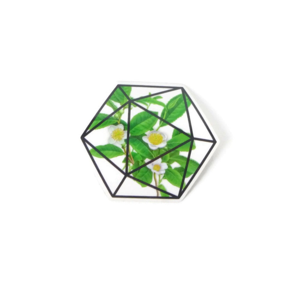 D20 Camelia Sinensis Sticker 3in