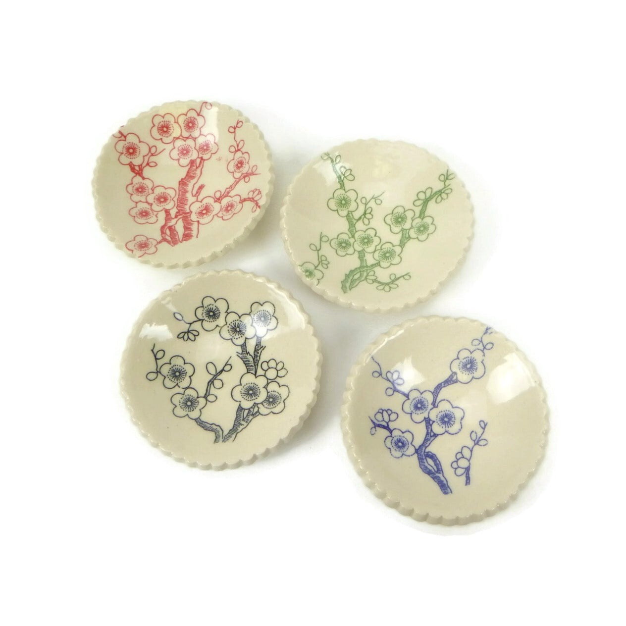 Cherry Blossom Patterned Round Trivet (Multiple Colors)