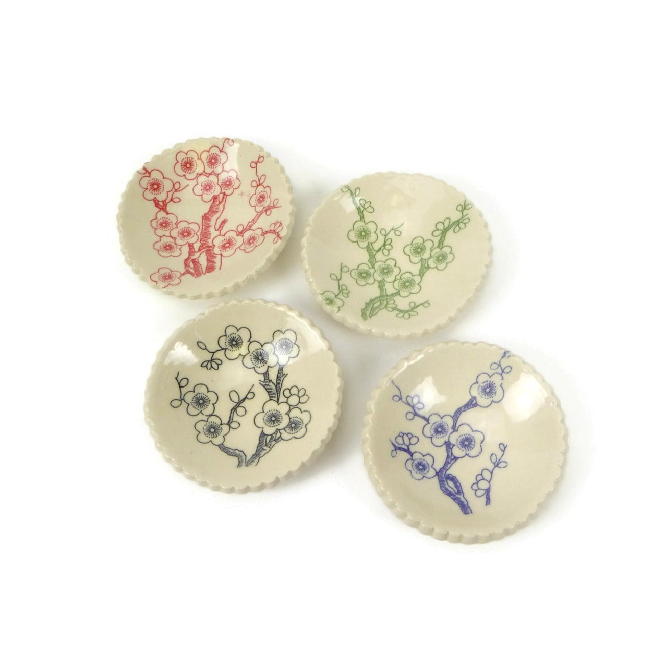 Cherry Blossom Patterned Round Trivet (Multiple Colors)