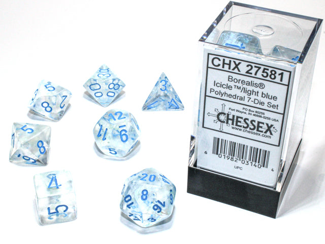 7 Piece Polyhedral Set - Borealis Luminary Icicle