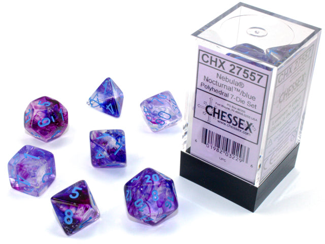 7 Piece Polyhedral Set - Nebula Nocturnal/Blue