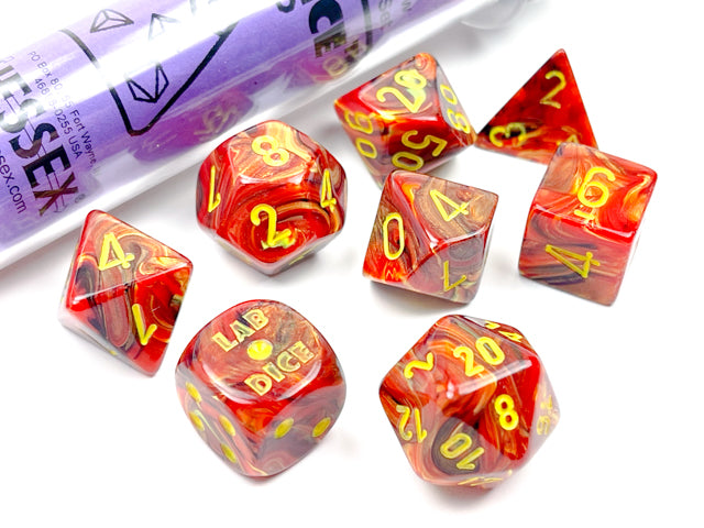 7 Piece Polyhedral Set - Vortex Underworld - Lab Dice