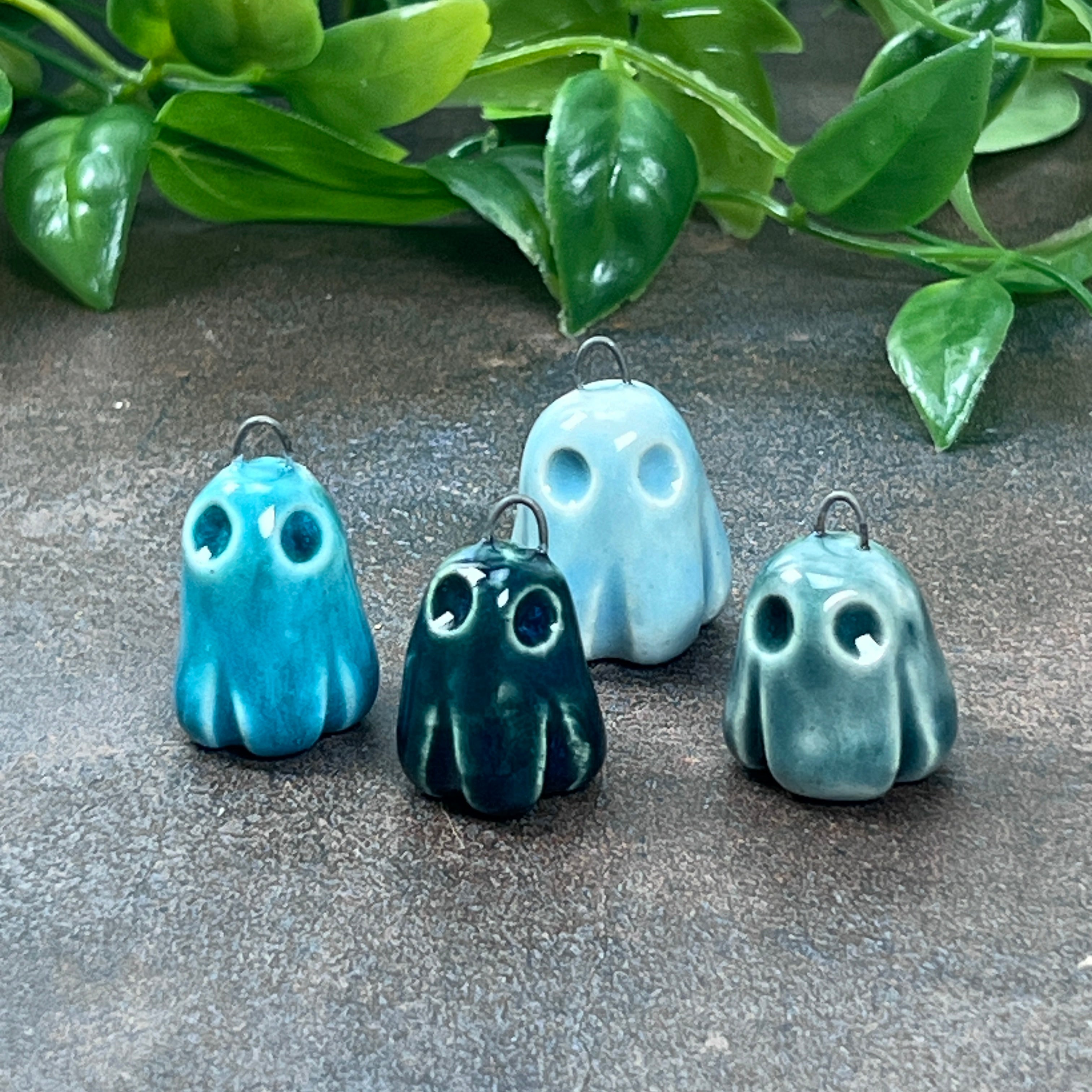 Tea Infuser with Ceramic Ghost Charm