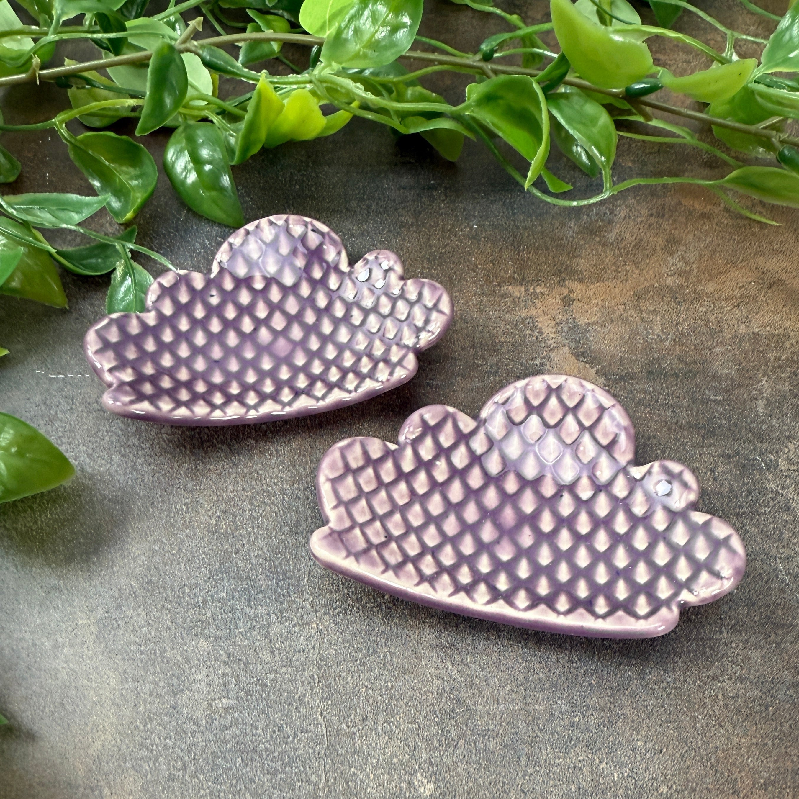 Cloud Shaped Trivet with Purple Dragonscale
