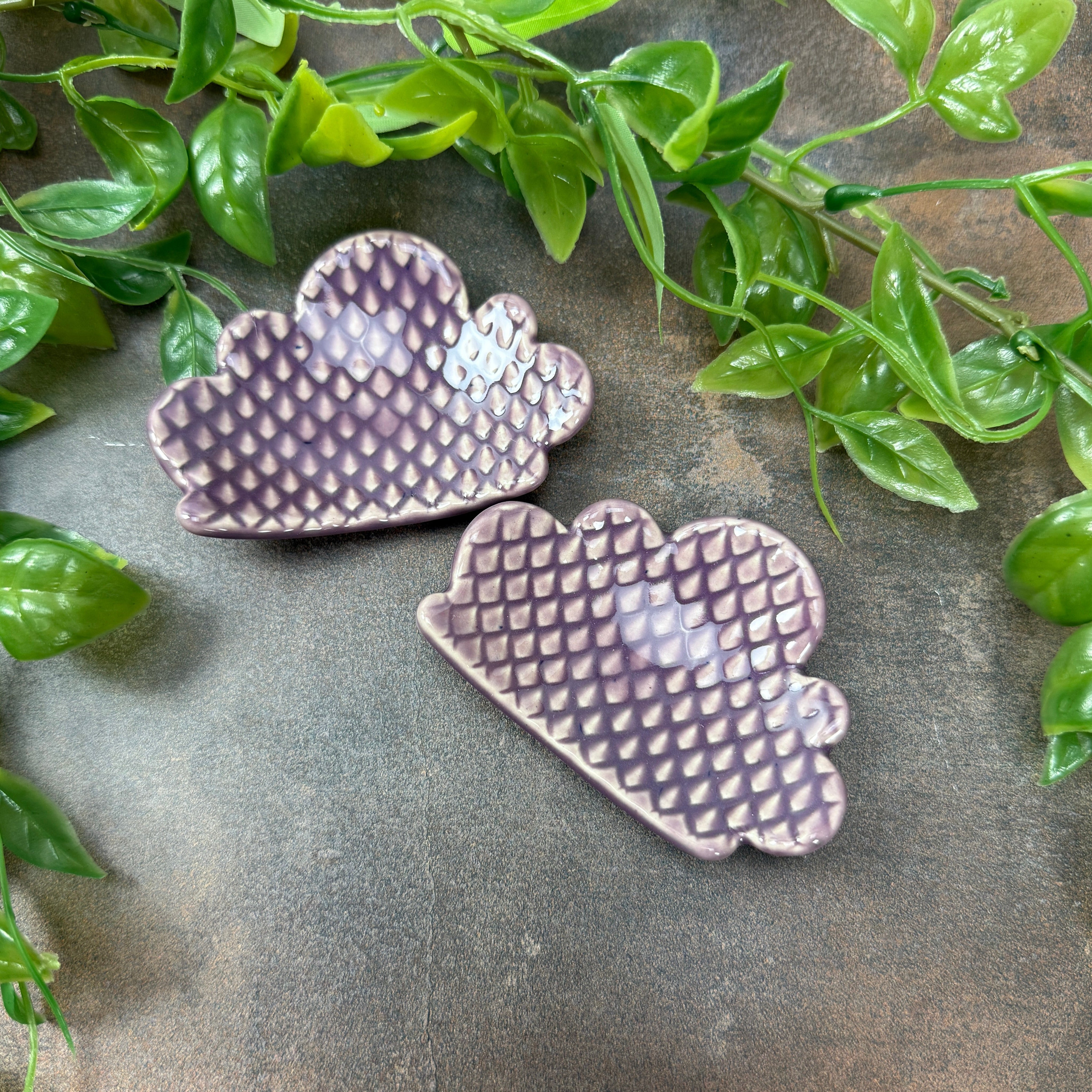 Cloud Shaped Trivet with Purple Dragonscale