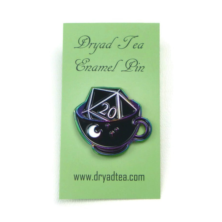 Critical Success and Fail - D20 and Teacup Enamel Pins - Multiple Options