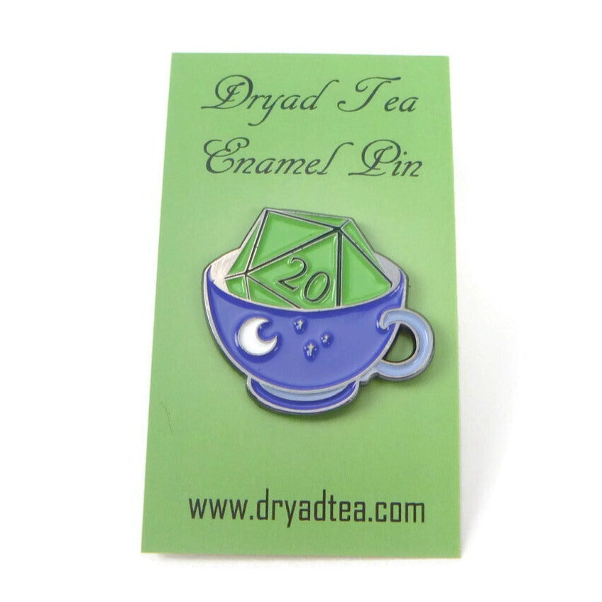 Critical Success and Fail - D20 and Teacup Enamel Pins - Multiple Options