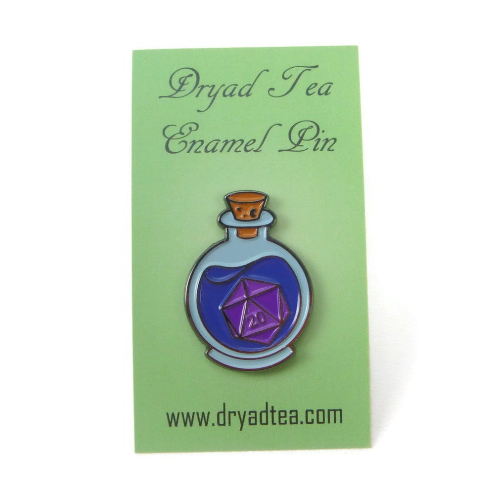 D20 in a Bottle Enamel Pin - Multiple Options