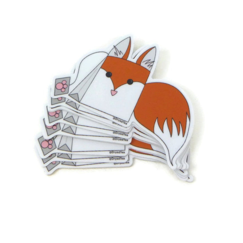 Fox Teabag Sticker (two sizes available)