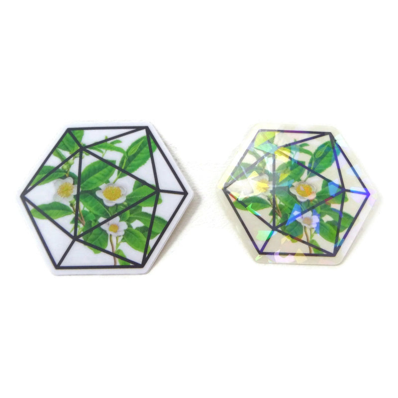 D20 Camelia Sinensis Sticker - small (two styles)