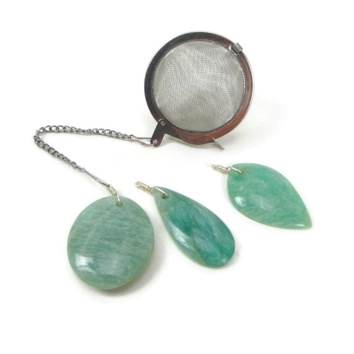 Tea Infuser with Amazonite Charm