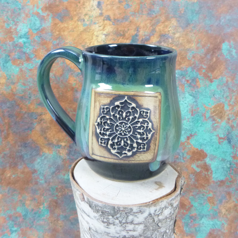 Green and Black Cathedral Mug