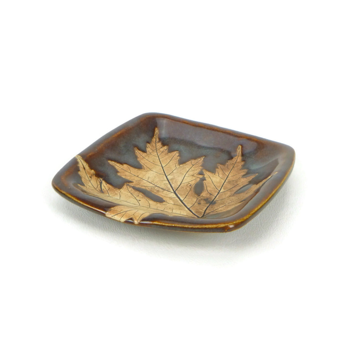 Small Leaf Plate - Iron Lustre
