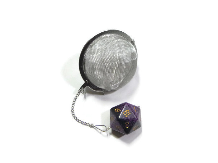 3 Inch Tea Infuser Ball with Large d20 - Color Randomly Chosen