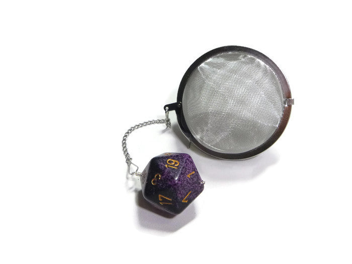 3 Inch Tea Infuser Ball with Large d20 - Color Randomly Chosen