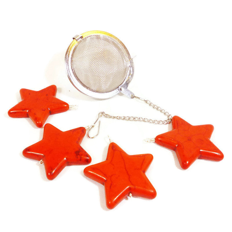 Tea Infuser with Red Star Charm