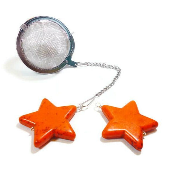 Tea Infuser with Orange Star Charm