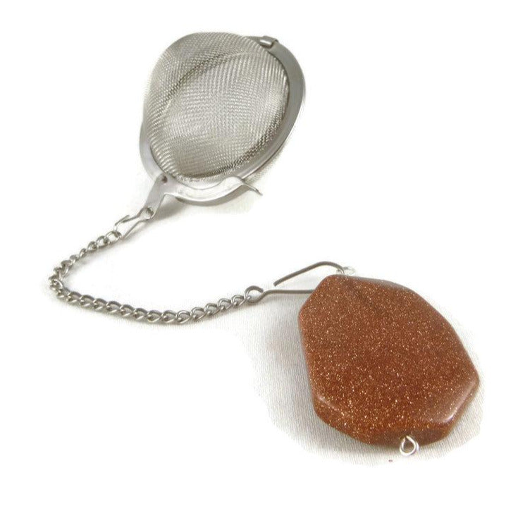 Tea Infuser with Goldstone Charm