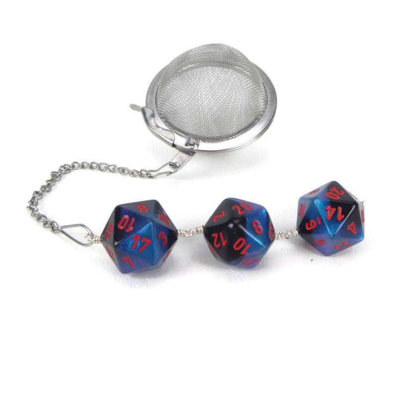 Tea Infuser with Starlight Blue and Black Dice Trio