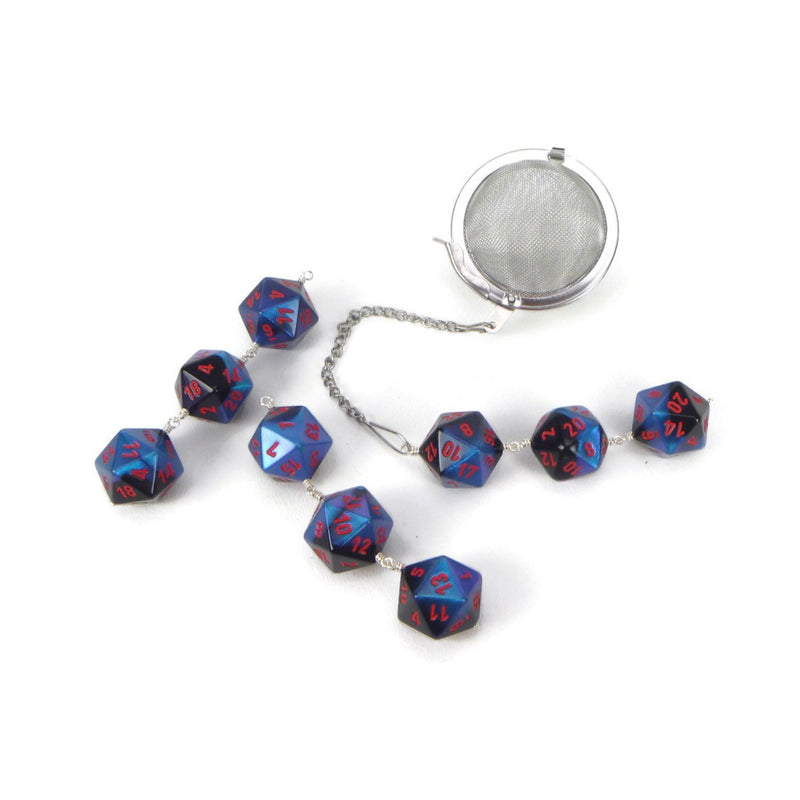 Tea Infuser with Starlight Blue and Black Dice Trio