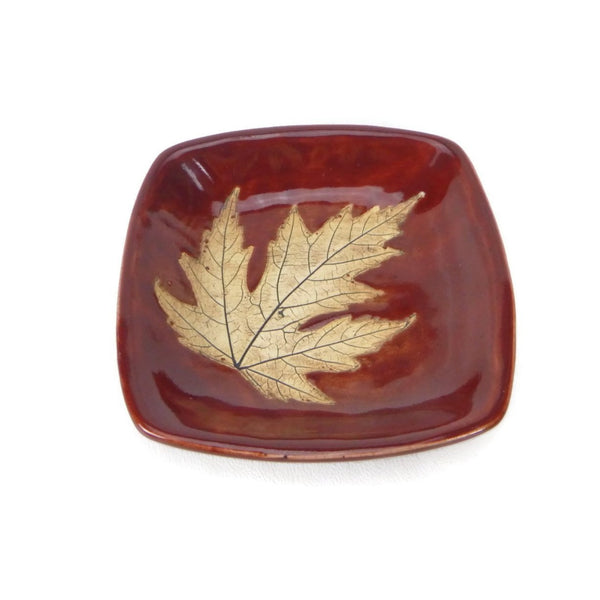 Small Leaf Plate - Red