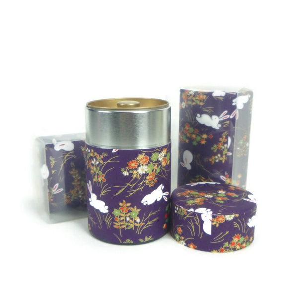 Bunnies in Purple Tea Canister - 3.5oz