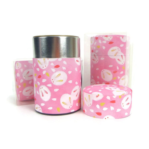 Fluffy Bunnies in Pink Tea Canister - 3.5oz