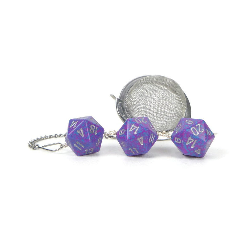 Tea Infuser with Purple Speckled Dice