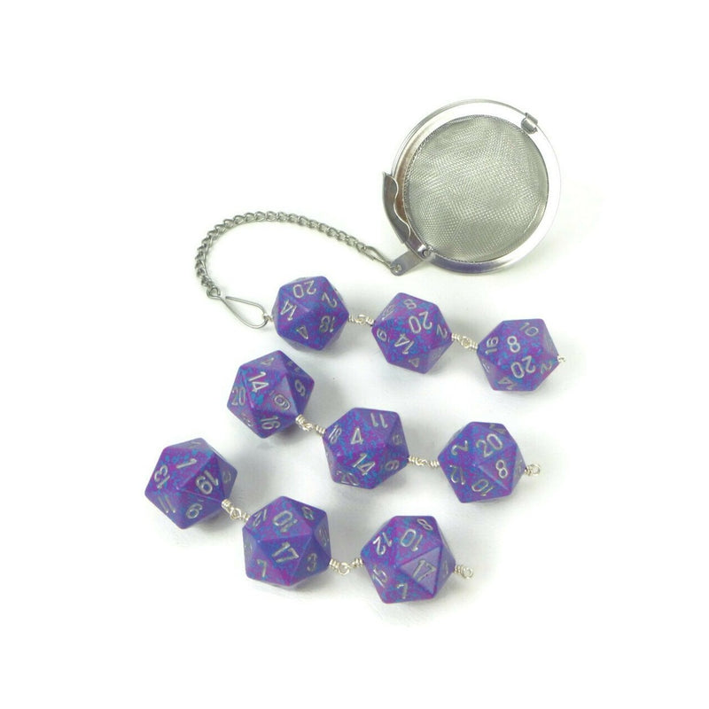 Tea Infuser with Purple Speckled Dice